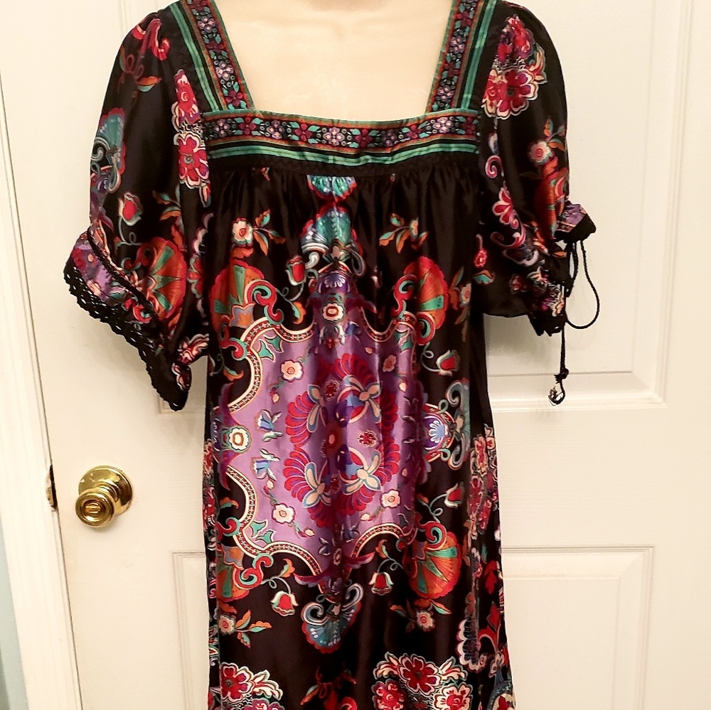 Heartache Paisley Square Neck Dress